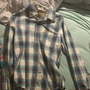 Mens hollister long sleeve button up